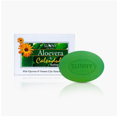 Bakson's Sunny Herbals Aloevera+Calendula For Natural Glow Skin Care Bathing Bar 75gm