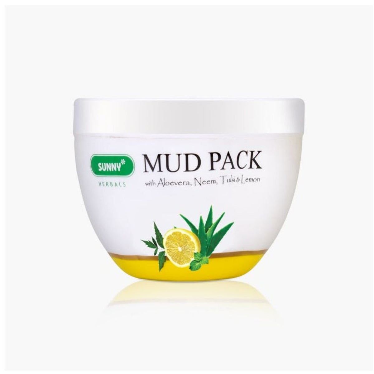 Bakson's Sunny Herbals Mud With Aloevera,Neem,Tulsi & Lemon For Radiant Skin Care Pack 150gm