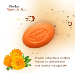 Bakson's Sunny Herbals Derm Aid With Berberis & Calendula Flawless,Smooth Skin Care Soap 75gm