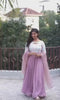 Bollywood Indian Pakistani Ethnic Party Wear Women Soft Pure Lavender Shade 1000 Georgette Butti Anarkali Dress