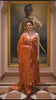 Bollywood Indian Pakistani Ethnic Party Wear Soft Pure Tubby Organza Orange Suit Dress