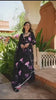 Bollywood Indian Pakistani Ethnic Party Wear Soft Pure Tubby Organza Lotus Black Brush Paint Suit Maxi Dress