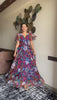Bollywood Indian Pakistani Ethnic Party Wear Women Soft Pure Organza Ruby Pink Floral Maxi Dress